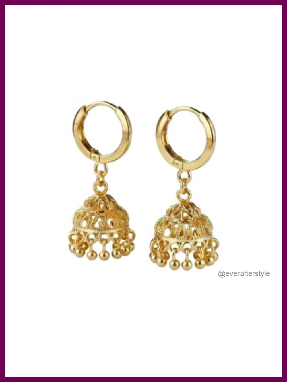 Small Antique Hoop Jhumka Dangle Earrings for Women Traditional Indian Jewelry